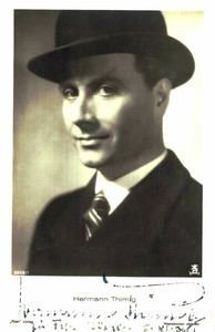 Hermann Thimig Original Signature On Ross Card No. 8396 B