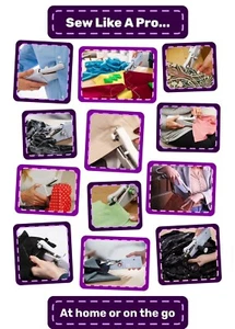 Mini tragbare tragbare kabellose Nähmaschine Handkleidung Fadenstich A - Bild 1 von 5