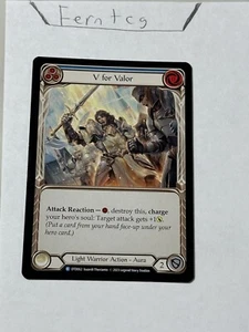 Flesh and Blood V for Valor Blue Rare NM Dusk till Dawn Ships Same Day! - Picture 1 of 1