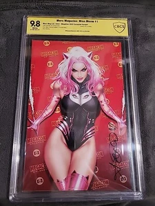 Miss Meow 1 CBCS 9.8 Ariel Diaz Signed Virgin - MegaCon Exclusive 2022 RARE HTF - Picture 1 of 12