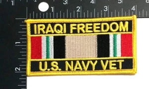 U.S. NAVY IRAQI FREEDOM VETERAN PATCH OIF CAMPAIGN MEDAL USN - Picture 1 of 3
