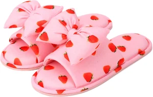 Women Summer Strawberry Slippers Open Toe Slippers Soft Memory Foam Anti-Slip Bo - Picture 1 of 5