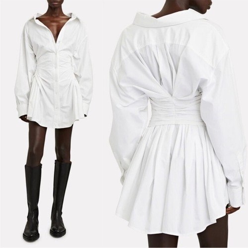 Abito Mini Camicia ALEXANDER WANG Riunito 4 Nuovo con etichette