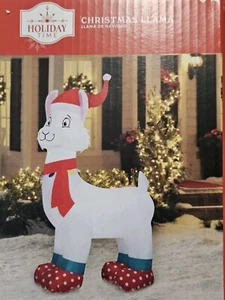 HOLIDAY TIME 6ft INFLATABLE CHRISTMAS LLAMA - NEW - Picture 1 of 4