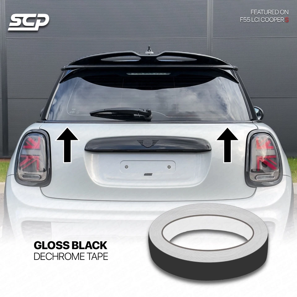 Nastro Decromante MINI F55 LCI Cooper S Premium - Nero Lucido - Facile da Installare - Immagine 1 di 4