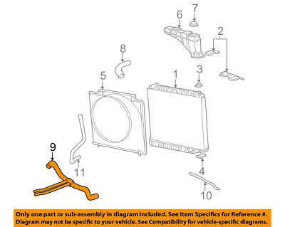Manguera inferior refrigerante radiador Super Duty Ford OEM 04-07 E-350 5C3Z8286DH Foto 1 de 2