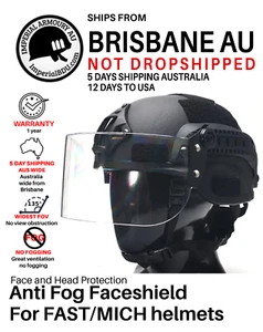 FMA SWAT Tactical Face Shield for FAST / MICH helmets w anti fogging - 5 days AU - Picture 1 of 4