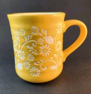 Seeds & Sunshine Yellow Flower Ceramic Mug Floral Cup Coffee Hot Beverage 24 oz - Picture 1 of 9