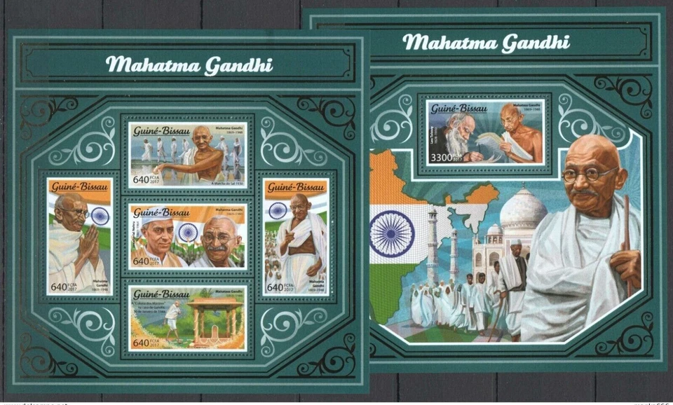Mahatma Gandhi - Great leader of India - 2017 Guinea Bissau MNH** G115 - Image 1 of 1