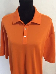 Nike Golf Dri Fit Mens Lg 100% Polyester S/S Golf Shirt Orange - Picture 1 of 8