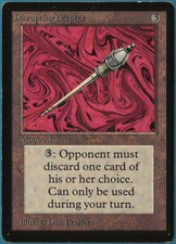 Disrupting Scepter Beta PLD Artifact Rare MAGIC MTG CARD (ID# 163340) ABUGames