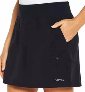 Orvis Skort S schwarz Stretch Strick Golf Tennis Pickleball Pull-On sportlicher Rock - Bild 1 von 7