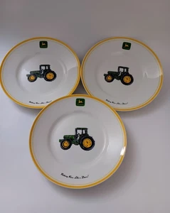 Vintage Gibson Housewares John Deer 9" Salad/ Lunch Plates Set Of 3 - Picture 1 of 5