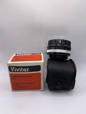 Vivitar Automatic MC Tele Converter 2X-3 - For Nikon Mount - w/case & Both Caps! - Image 1 of 4