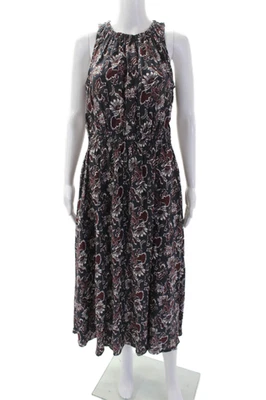 Apiece Apart Womens Sleeveless High Neck Lined Floral Dress Black Size S - Image 1 of 4
