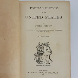 Popular History of the United States by John Frost 1881 Illustrated Antique Book - Picture 1 of 24