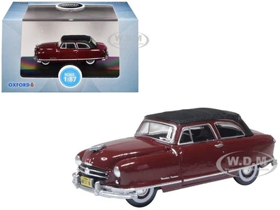 NASH RAMBLER 1950 CONVERTIBLE (CERRADO) SUNSET GRANATE 1/87 (HO) OXFORD 87NR50003 Foto 1 de 4