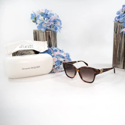 Gafas de sol Alexander McQueen logotipo de tortuga ojo de gato 3D mariposa acrílico estuche nuevo con etiquetas Foto 1 de 4