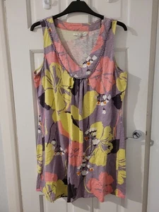 Boden Taupe Patterned Jersey Dress. Size 20 - Picture 1 of 3