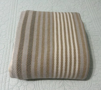 Chaps Home Bedspread Blanket Full / Queen Weave Stripes 100% Cotton Soft - Image 1 of 4