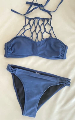 PROTEST Bikini für Damen/Mädchen mit Flechtdesign, Größe 36 / S, Fb. blau - Bild 1 von 3