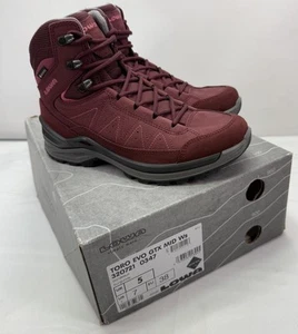 Lowa Toro GTX Sports Shoes Hiking Trekking Boots Leather Bordeaux Maroon 38 7 US - Picture 1 of 9