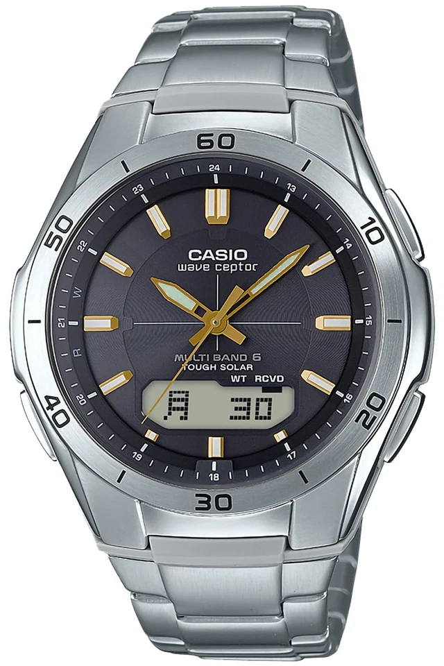 CASIO Wave Ceptor WVA-M640D-1A3JF Silver Solar Atomic Men's Watch New in Box - image 1 of 1