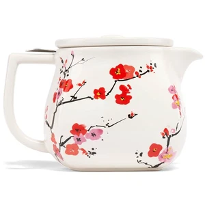 Fiore Sakura Cherry Blossom Ceramic Teapot with Removable Stainless Steel Inf... - Picture 1 of 6
