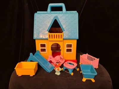 Vintage Jim Henson Sesame Street Baby Muppet House, Ernie and Some Furniture - Image 1 of 4