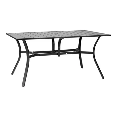 Uimoso Outdoor Rectangular Metal Dining Table for Garden Seating of 6 - Image 1 of 4
