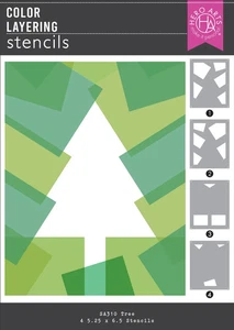 Hero Arts Color Layering Tree Stencils from the Very Merry Collection  : August  - Picture 1 of 4