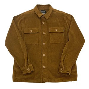 Valor Collective Corduroy Shirt Jacket Brown Mens S Long Sleeve 100% Cotton - Picture 1 of 12