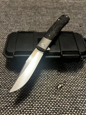 Madera Amboina negra Magnacut Böker Solingen TRPPR con boslters de titanio Foto 1 de 4