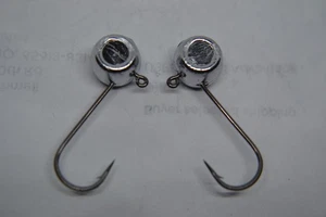 1/4 #2 FREE STYLE JIG HEAD NO COLLAR STEEL HEAD HOOK MUSTAD 32833 2X STRONG 50 - Picture 1 of 1