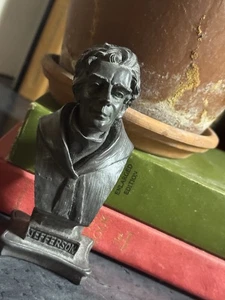 Präsident Thomas Jefferson Büste Skulptur Vintage Statue Bibliothek Büro Harz K - Bild 1 von 11