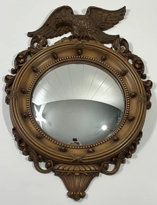 Espejo de pared Syroco American Eagle convexo federal Bullseye 4007 21" x 14,5" años 60 Foto 1 de 4