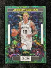 2022-23 Panini Chronicles Score Jeremy Sochan #546 Asia Green Scope RC SSP 3/18