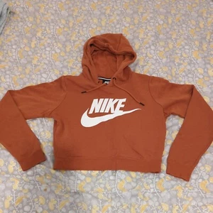 Nike Burnt Orange Crop Hoodie - Picture 1 of 4