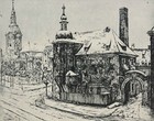 LEIPZIG - J.H. Dreißigacker - Johannishospital, Johanniskirche - Radierung, 1928