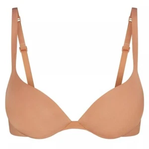 Skims 32DD Ultimate Collection Push-Up Plunge Bra Ochre Tan Brown NWT MSRP $60 - Picture 1 of 6
