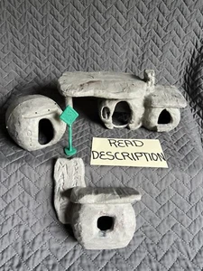 Vintage 1960 Marx Flintstones Fred & Wilma’s House Spielset & Tankstelle 🛑 LESEN - Bild 1 von 23