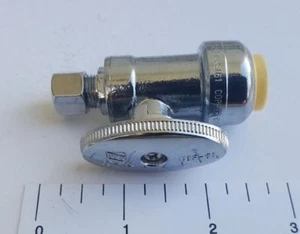 10 PIEZAS 1/2" PUSH FIT X 1/4" OD COMP. VÁLVULA DE PARADA RECTA 1/4 VUELTA - Imagen 1 de 4