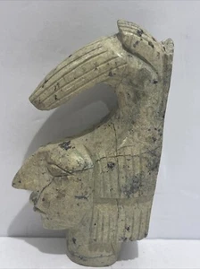 Aztec Mayan King Pakal Stone Marble Bust 6” Mexican Folk Art - Picture 1 of 10