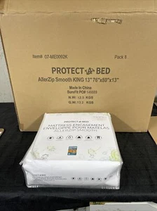 CASE OF 8 KING Protect a Bed Waterproof Mattress Encasement Fits 11"-18" - Picture 1 of 17
