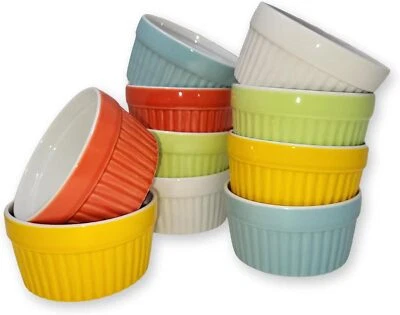 ToCi Ofenschalen Set Auflaufform Souffleförmchen Ø 9 x5 cm 185 ml Keramik Bunt - Bild 1 von 4