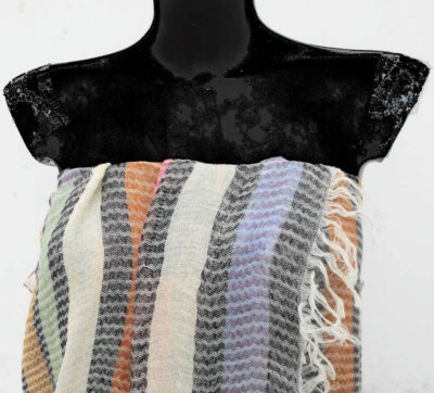 MISSONI HOME SHAWL BEACH TOWEL PAREO FRINGED 100% LINEN 100x180cm 40 x70" RAMIRO - Image 1 of 4