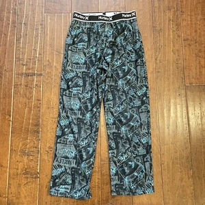 Hurley Kids Boys Size 10 Pajama Pants Bottom Sleep Gray Blue EUC - Picture 1 of 7