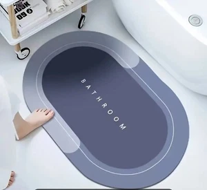Bathroom Non Slip Mat Absorbent Soft Bath Shower Rug Floor Carpet Quick Drying - Picture 1 of 7