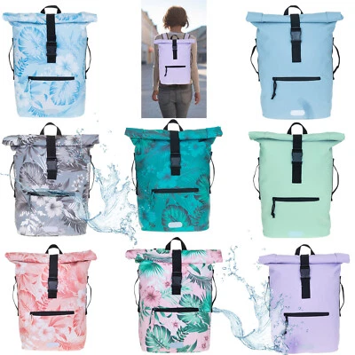 Rucksack Freizeit Damen Arbeit Laptop Reiserucksack Rolltop Elephant Time Bag - Bild 1 von 4