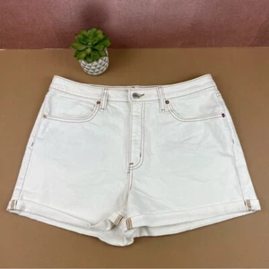 Wild Fable High Rise White Denim Jean Shorts Women Size 12 Casual - Picture 1 of 5
